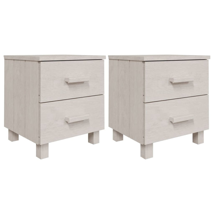 sengeskab HAMAR 2 stk. 40x35x44,5 cm massivt fyrretræ hvid