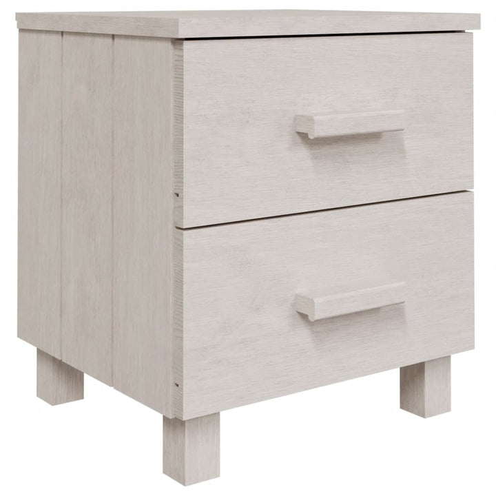 sengeskab HAMAR 2 stk. 40x35x44,5 cm massivt fyrretræ hvid