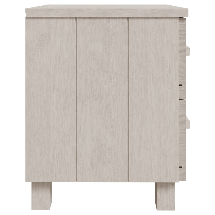 sengeskab HAMAR 2 stk. 40x35x44,5 cm massivt fyrretræ hvid