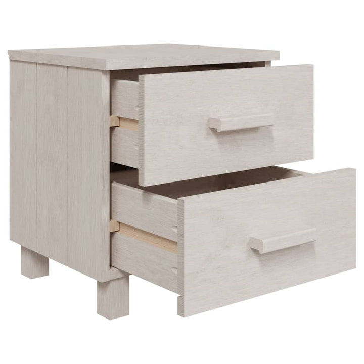 sengeskab HAMAR 2 stk. 40x35x44,5 cm massivt fyrretræ hvid