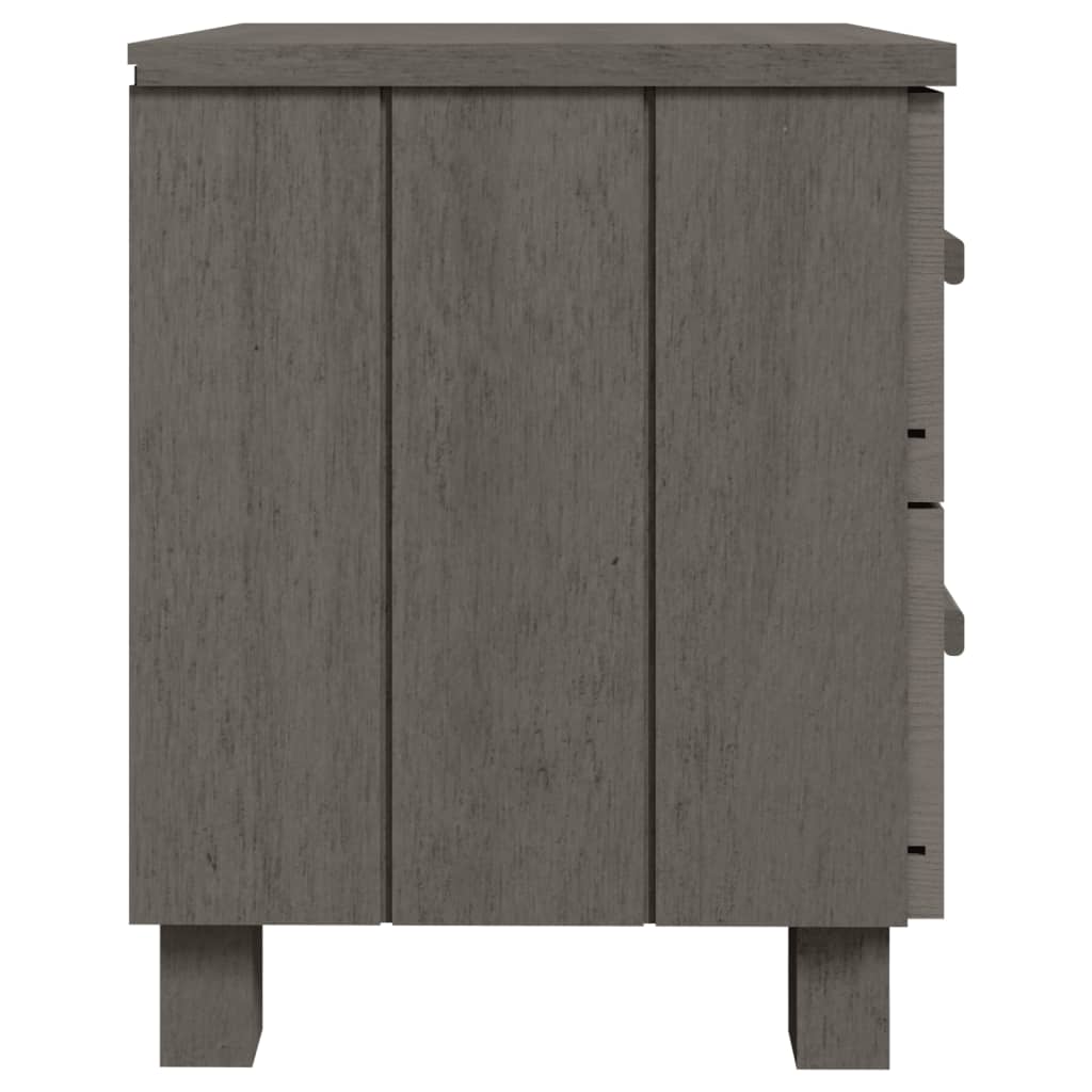 sengeskab HAMAR 2 stk. 40x35x44,5 cm massivt fyrretræ lysegrå