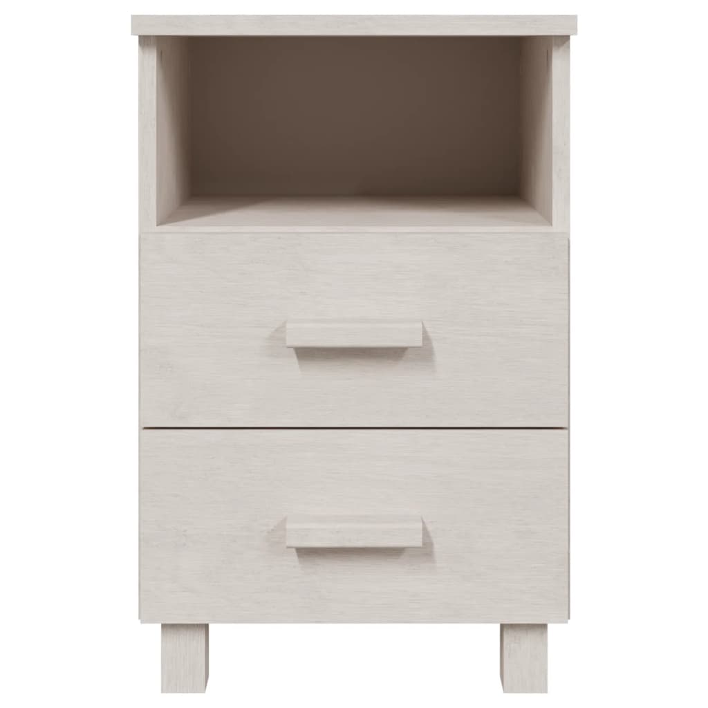 sengebord HAMAR 40x35x62 cm massivt fyrretræ hvid