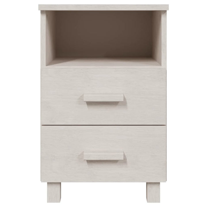 sengebord HAMAR 40x35x62 cm massivt fyrretræ hvid