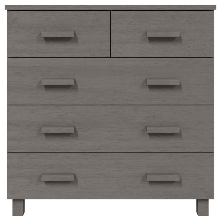 skænk HAMAR 79x40x80 cm massivt fyrretræ lysegrå