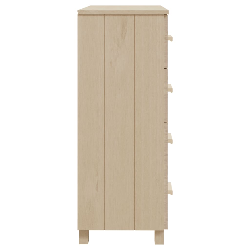 skænk HAMAR 79x40x103,5 cm massivt fyrretræ honningbrun
