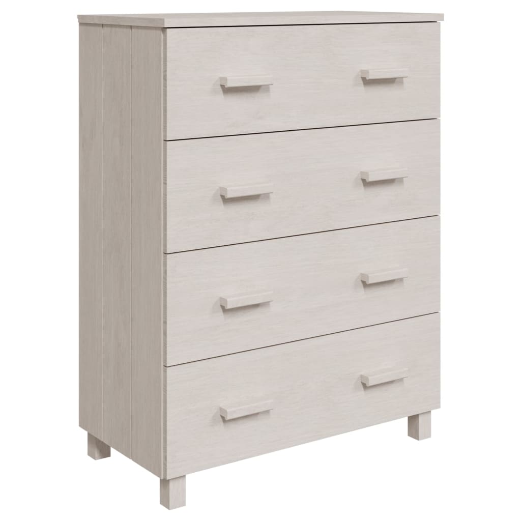 skænk HAMAR 79x40x103,5 cm massivt fyrretræ hvid