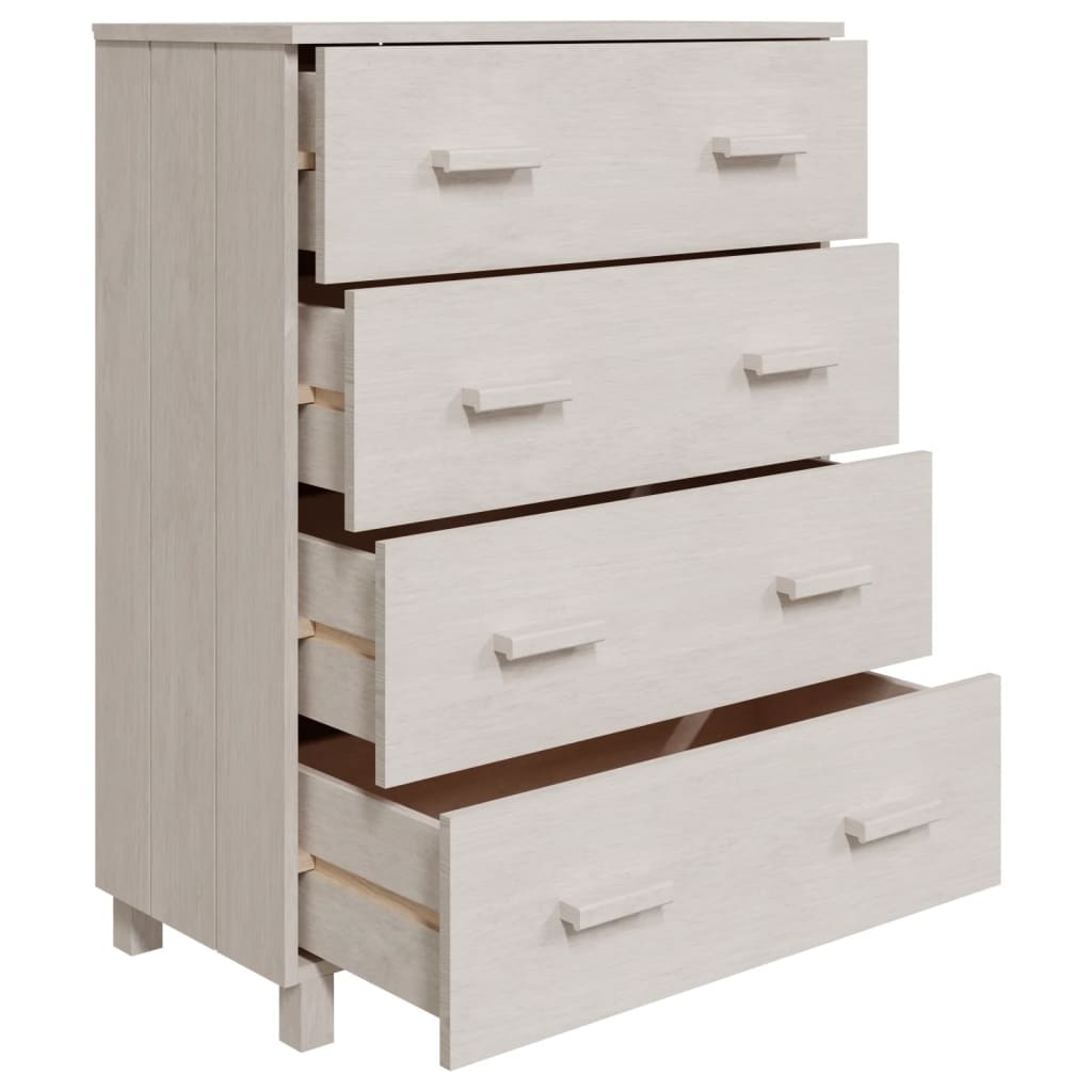 skænk HAMAR 79x40x103,5 cm massivt fyrretræ hvid