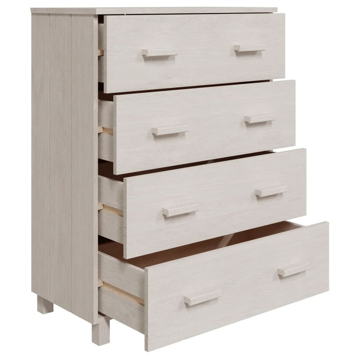 skænk HAMAR 79x40x103,5 cm massivt fyrretræ hvid