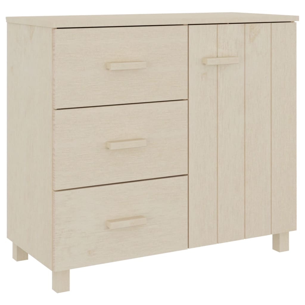 skænk HAMAR 90x40x80 cm massivt fyrretræ honningbrun