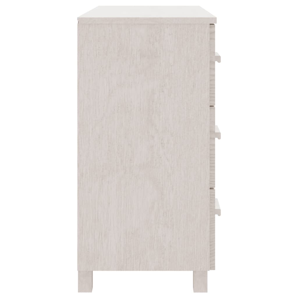 skænk HAMAR 90x40x80 cm massivt fyrretræ hvid