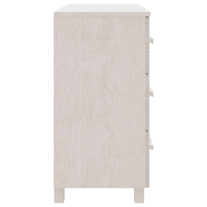 skænk HAMAR 90x40x80 cm massivt fyrretræ hvid