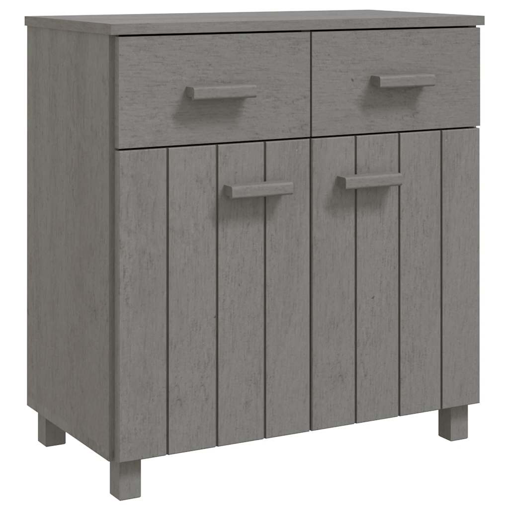 skænk HAMAR 79x40x80 cm massivt fyrretræ lysegrå