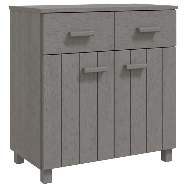 skænk HAMAR 79x40x80 cm massivt fyrretræ lysegrå