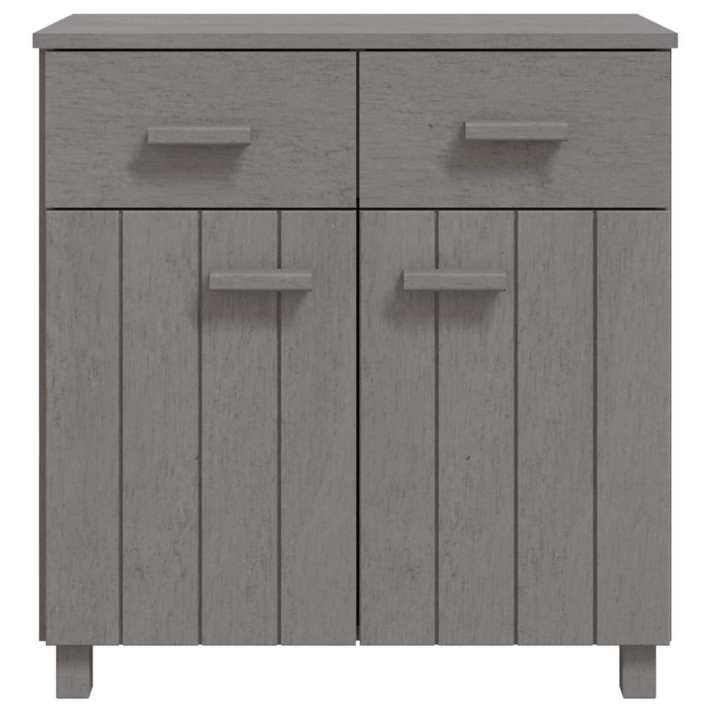 skænk HAMAR 79x40x80 cm massivt fyrretræ lysegrå