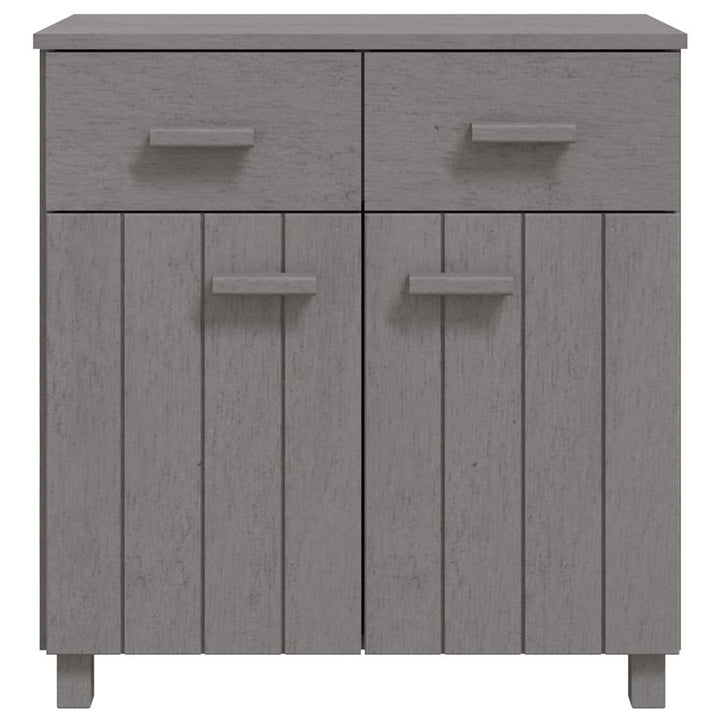 skænk HAMAR 79x40x80 cm massivt fyrretræ lysegrå