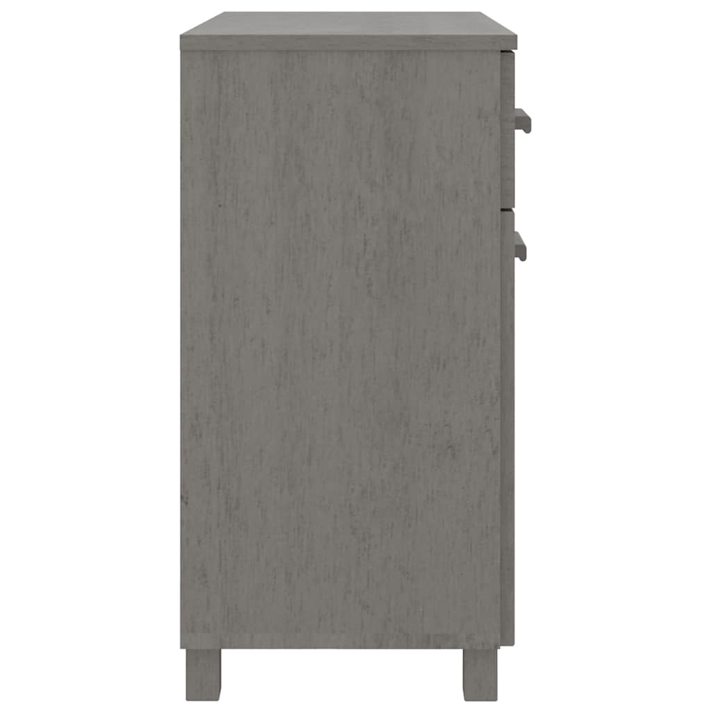 skænk HAMAR 79x40x80 cm massivt fyrretræ lysegrå