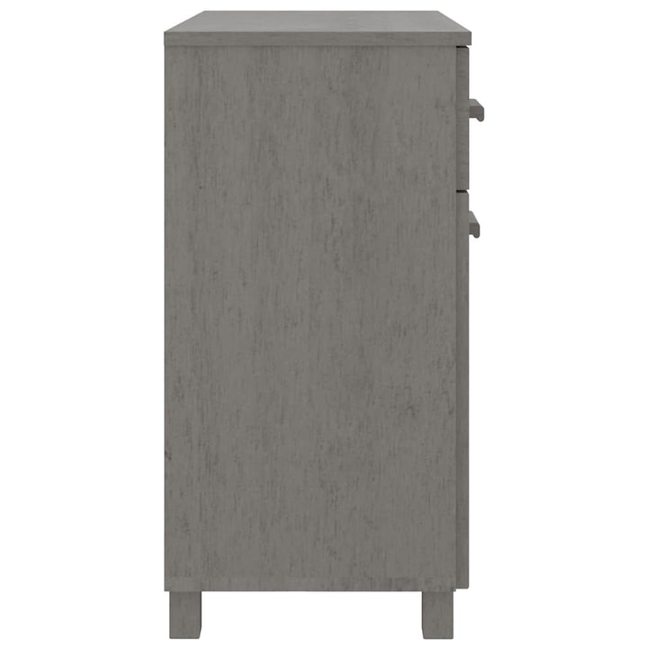 skænk HAMAR 79x40x80 cm massivt fyrretræ lysegrå