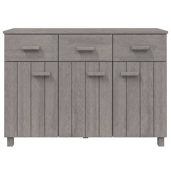 skænk HAMAR 113x40x80 cm massivt fyrretræ lysegrå