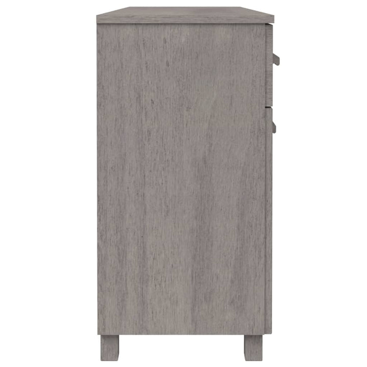 skænk HAMAR 113x40x80 cm massivt fyrretræ lysegrå
