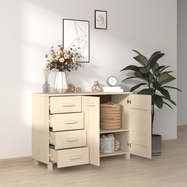 skænk HAMAR 113x40x80 cm fyrretræ honningbrun