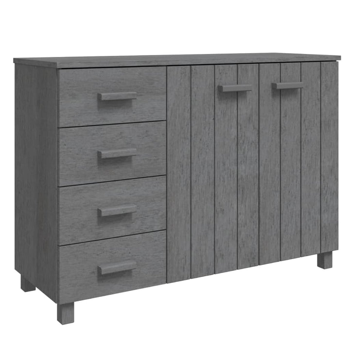 skænk HAMAR 113x40x80 cm massivt fyrretræ mørkegrå
