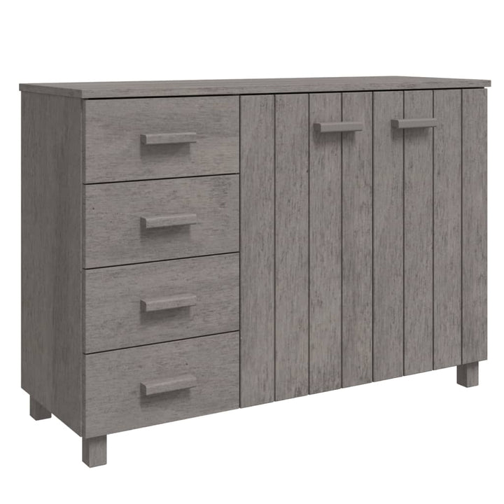 skænk HAMAR 113x40x80 cm massivt fyrretræ lysegrå