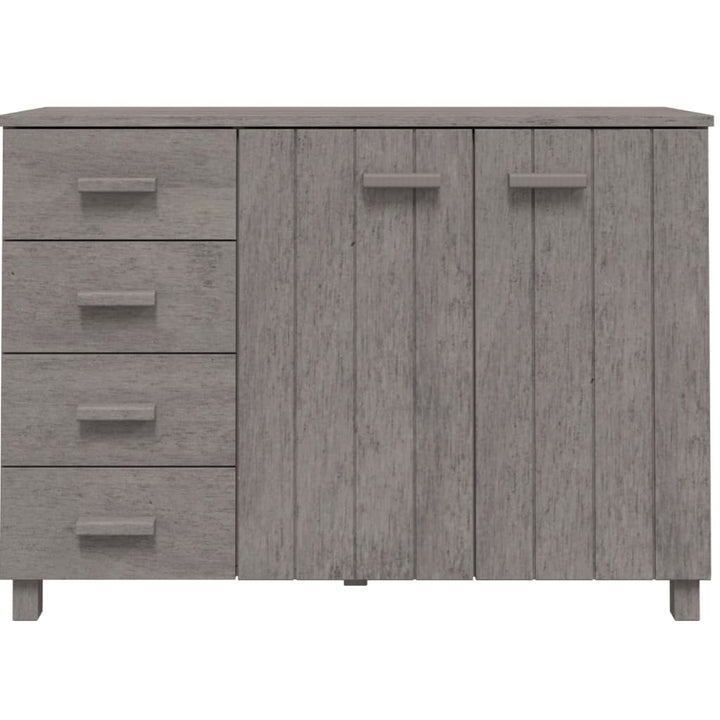 skænk HAMAR 113x40x80 cm massivt fyrretræ lysegrå