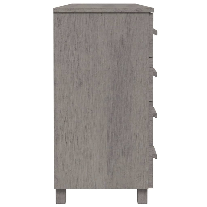 skænk HAMAR 113x40x80 cm massivt fyrretræ lysegrå