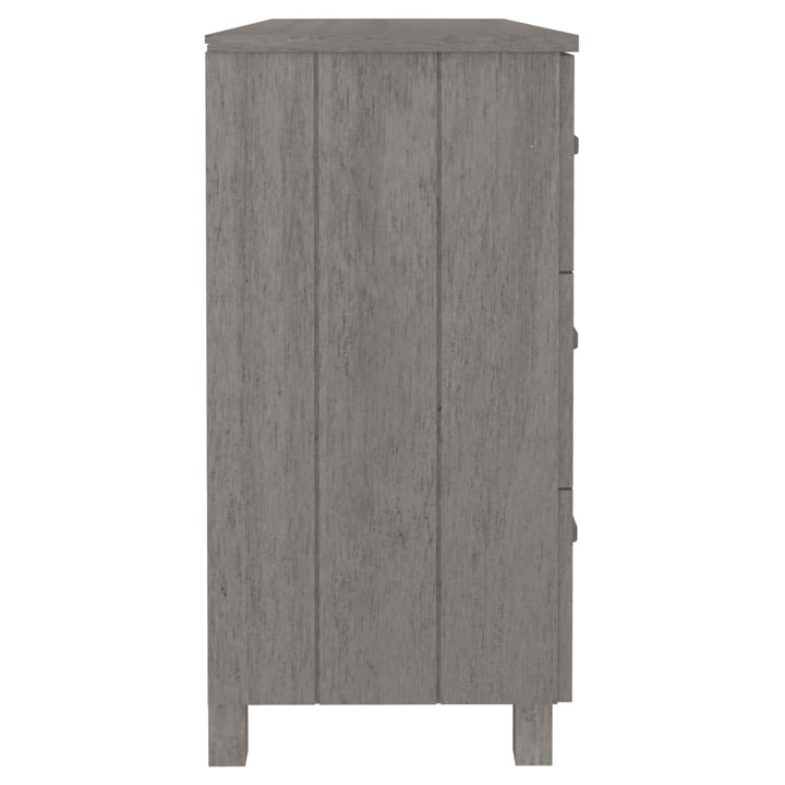 skænk HAMAR 113x40x80 cm massivt fyrretræ lysegrå
