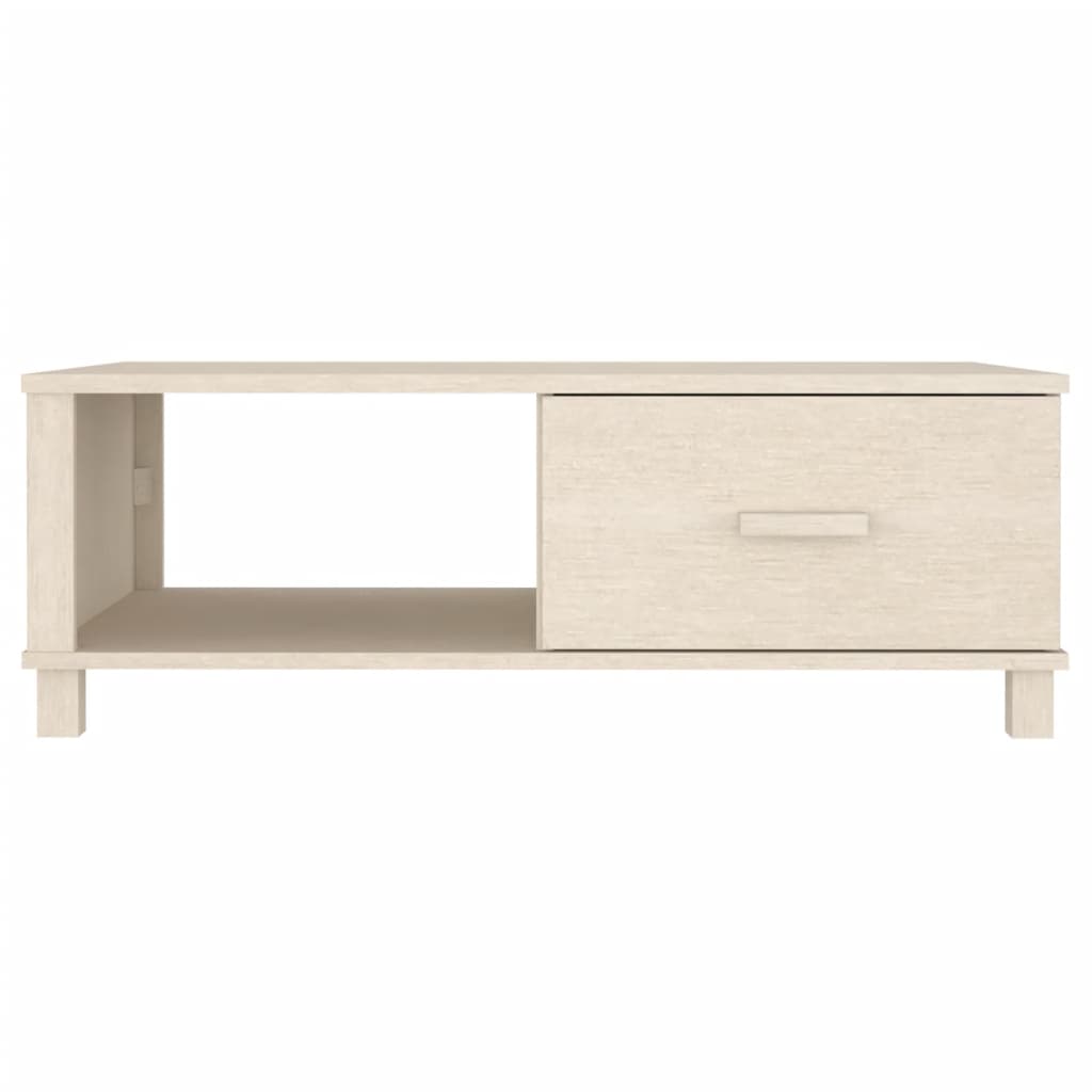 sofabord HAMAR 100x55x35 cm massivt fyrretræ honningbrun