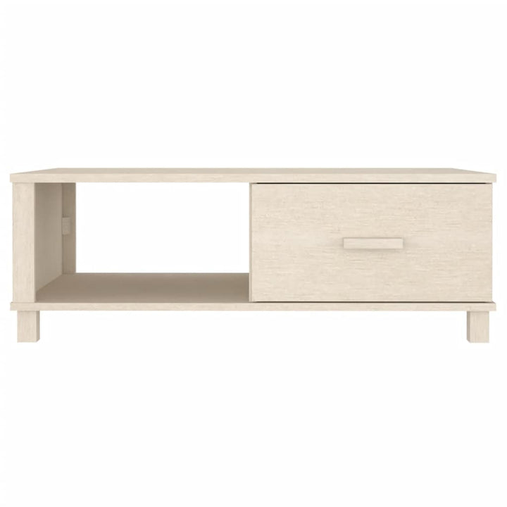 sofabord HAMAR 100x55x35 cm massivt fyrretræ honningbrun