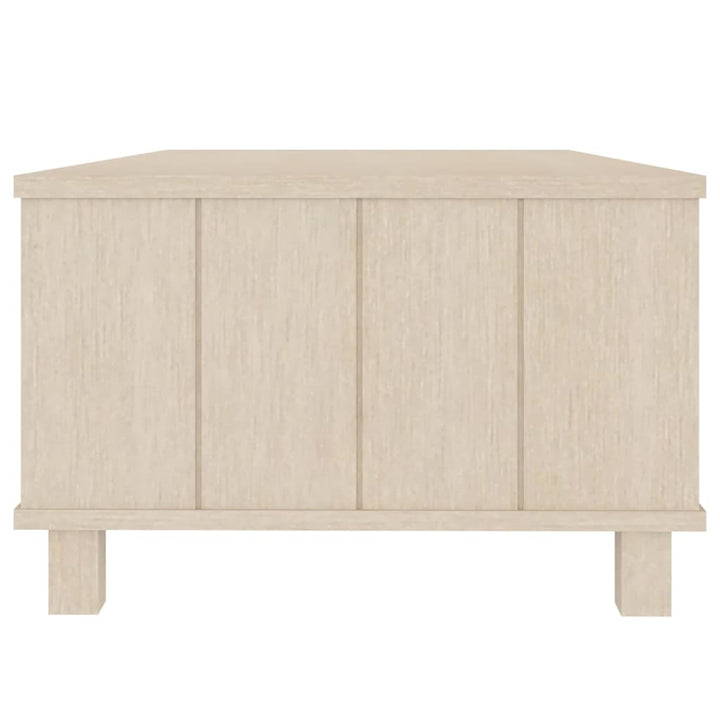 sofabord HAMAR 100x55x35 cm massivt fyrretræ honningbrun