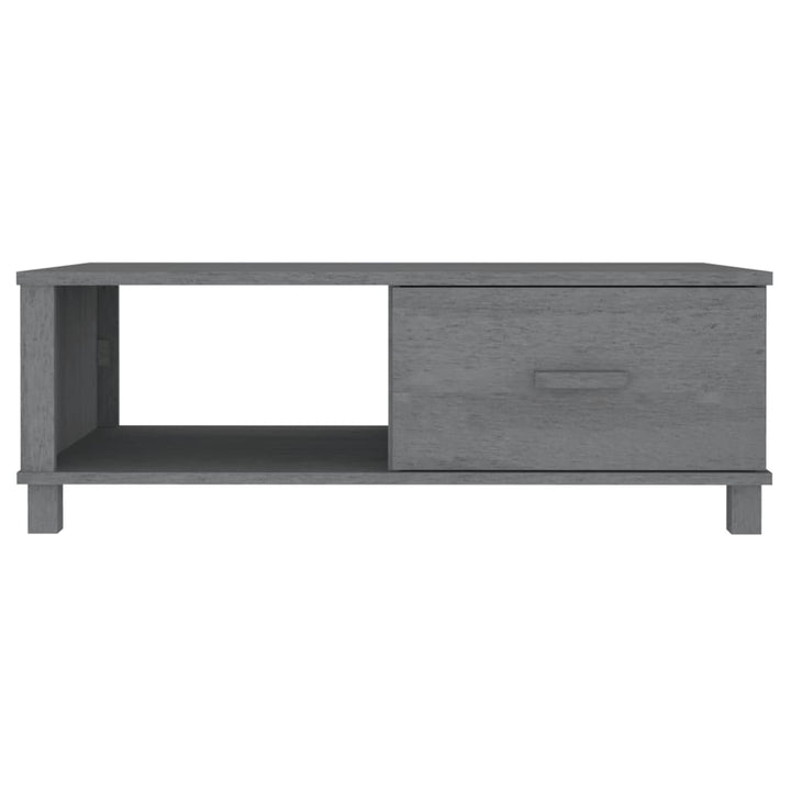 vidaXL sofabord HAMAR 100x55x35 cm massivt fyrretræ mørkegrå