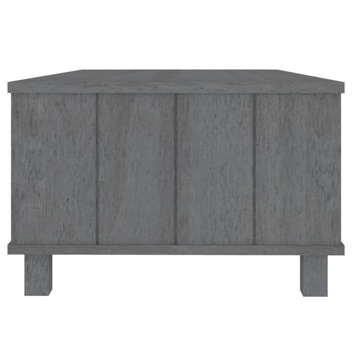 vidaXL sofabord HAMAR 100x55x35 cm massivt fyrretræ mørkegrå