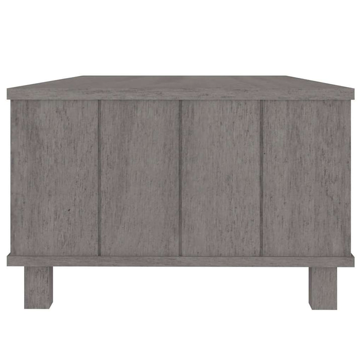 vidaXL sofabord HAMAR 100x55x35 cm massivt fyrretræ lysegrå