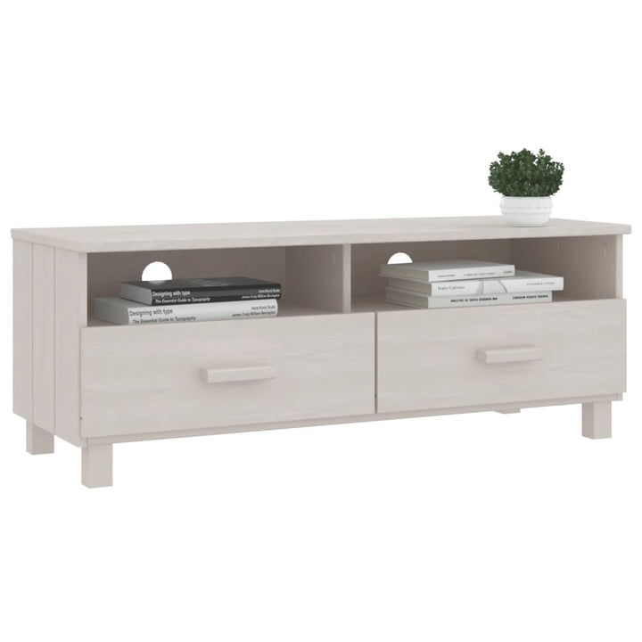 tv-skab HAMAR 106x40x40 cm massivt fyrretræ hvid