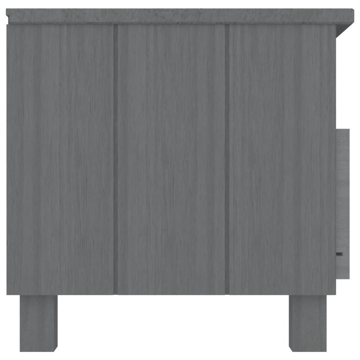 tv-skab HAMAR 106x40x40 cm massivt fyrretræ mørkegrå