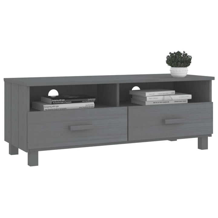 tv-skab HAMAR 106x40x40 cm massivt fyrretræ mørkegrå