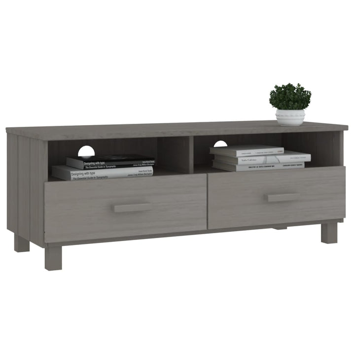 tv-skab HAMAR 106x40x40 cm massivt fyrretræ lysegrå