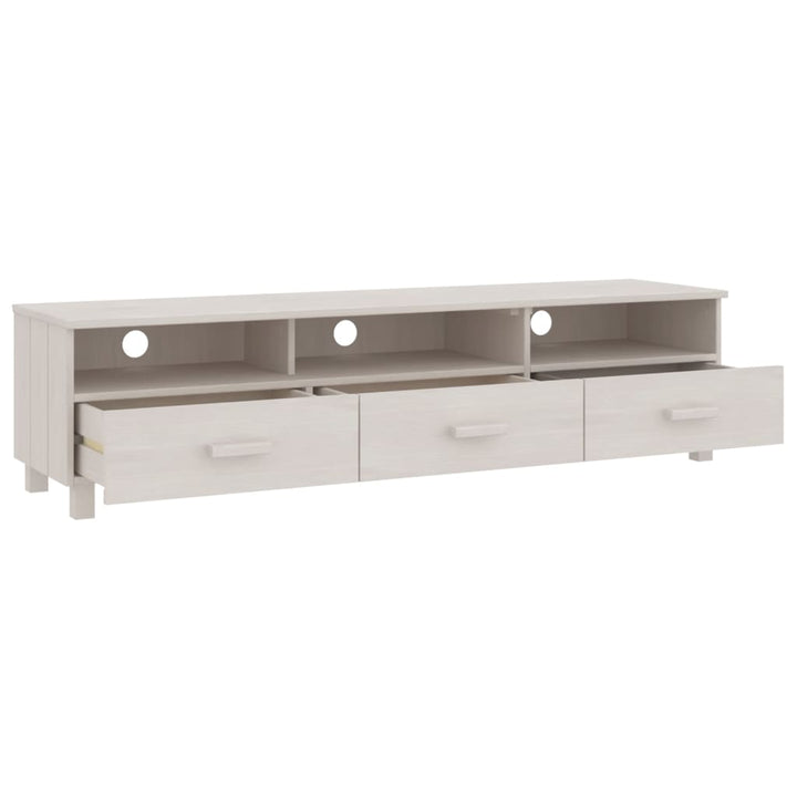 tv-skab HAMAR 158x40x40 cm massivt fyrretræ hvid