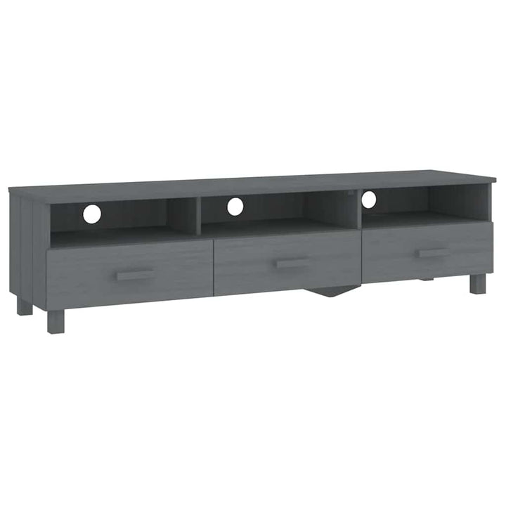 tv-skab HAMAR 158x40x40 cm massivt fyrretræ mørkegrå
