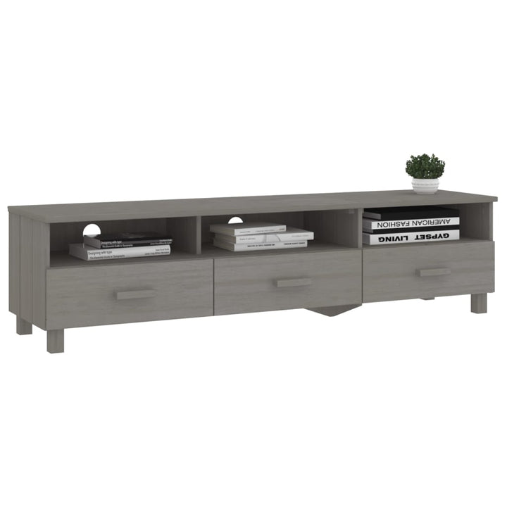 tv-skab HAMAR 158x40x40 cm massivt fyrretræ lysegrå
