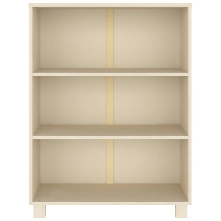 bogskab HAMAR 85x35x112 cm massivt fyrretræ honningbrun