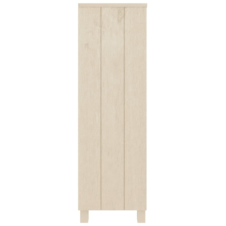 bogskab HAMAR 85x35x112 cm massivt fyrretræ honningbrun