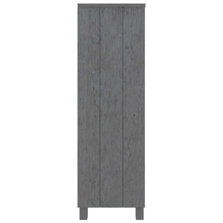 bogskab HAMAR 85x35x112 cm massivt fyrretræ mørkegrå