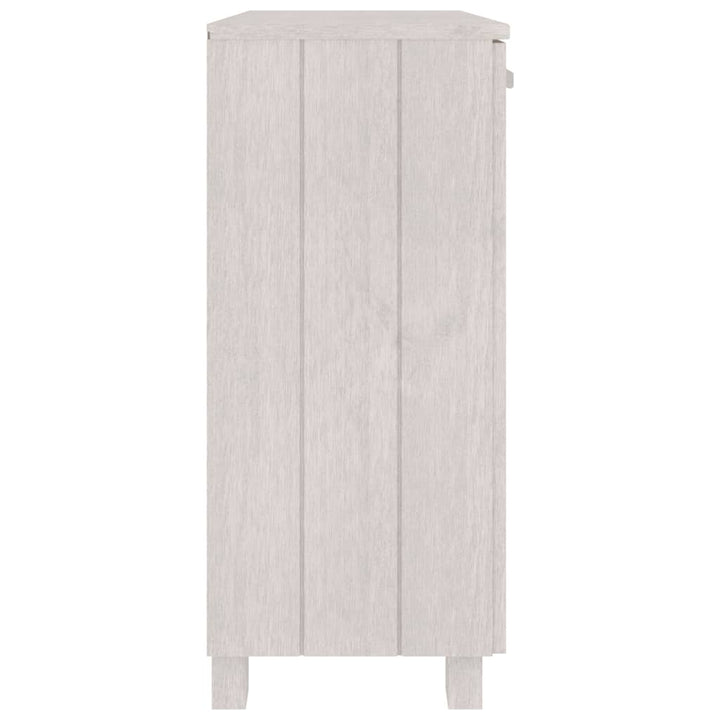 skænk HAMAR 85x35x80 cm massivt fyrretræ hvid
