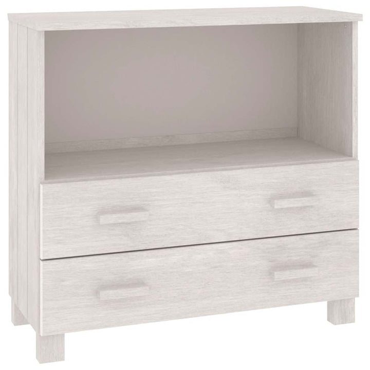 skænk HAMAR 85x35x80 cm massivt fyrretræ hvid