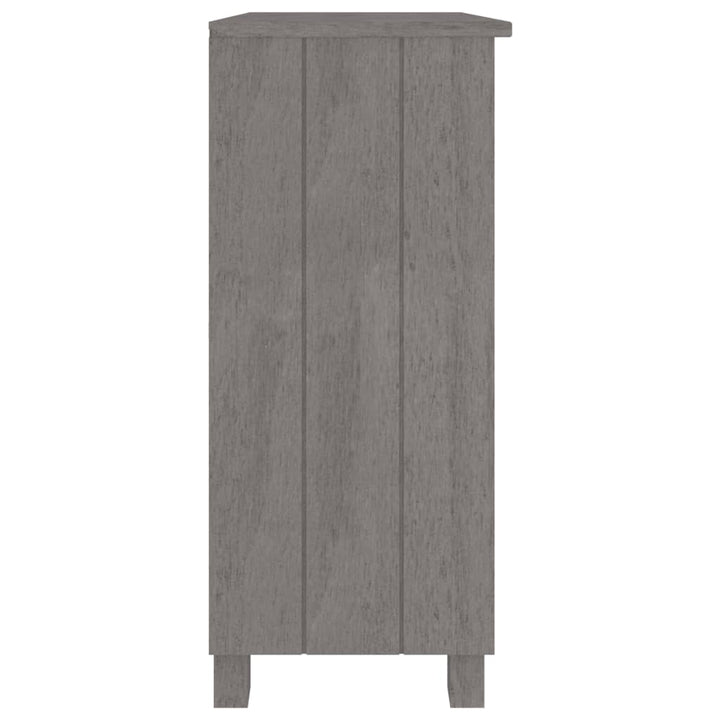 skænk HAMAR 85x35x80 cm massivt fyrretræ lysegrå