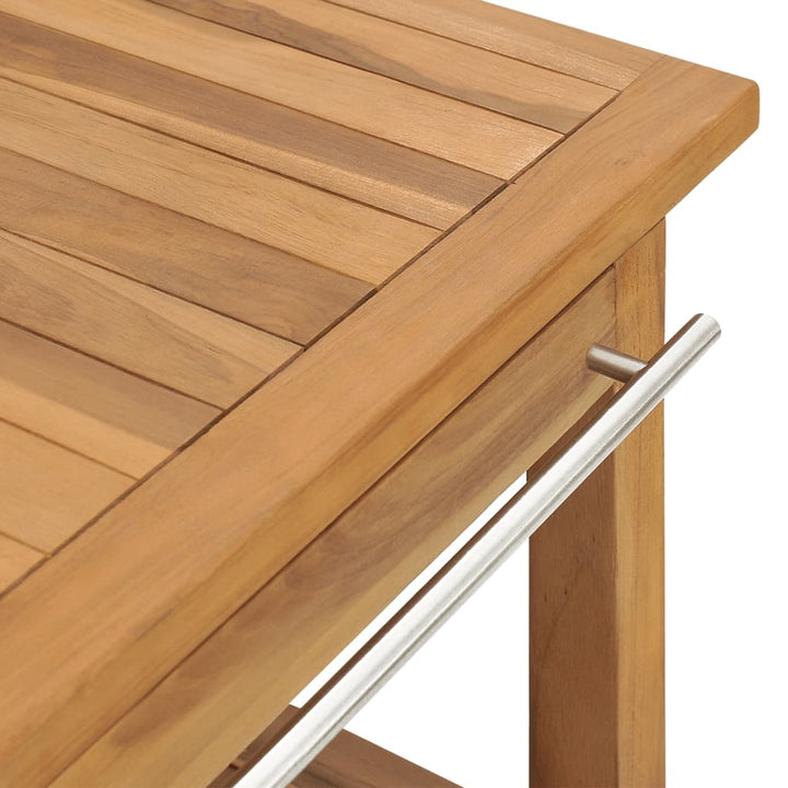badeværelsesmøbel med sorte marmorvaske massivt teak