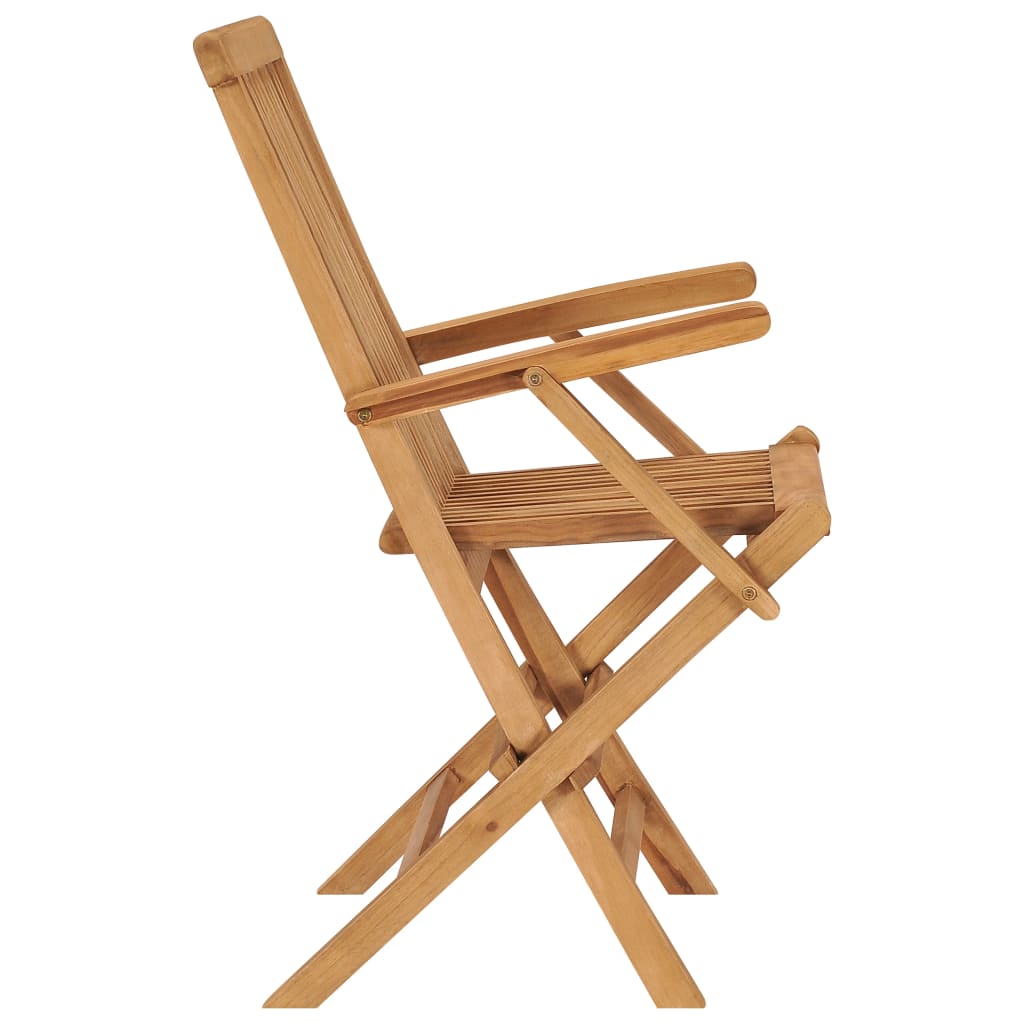 foldbare havestole 4 stk. massivt teaktræ